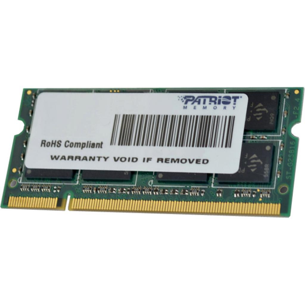 Оперативная память для ноутбука 4Gb Patriot Signature PSD34G13332S, SODIMM DDR III, PC-10600, 1333MHz