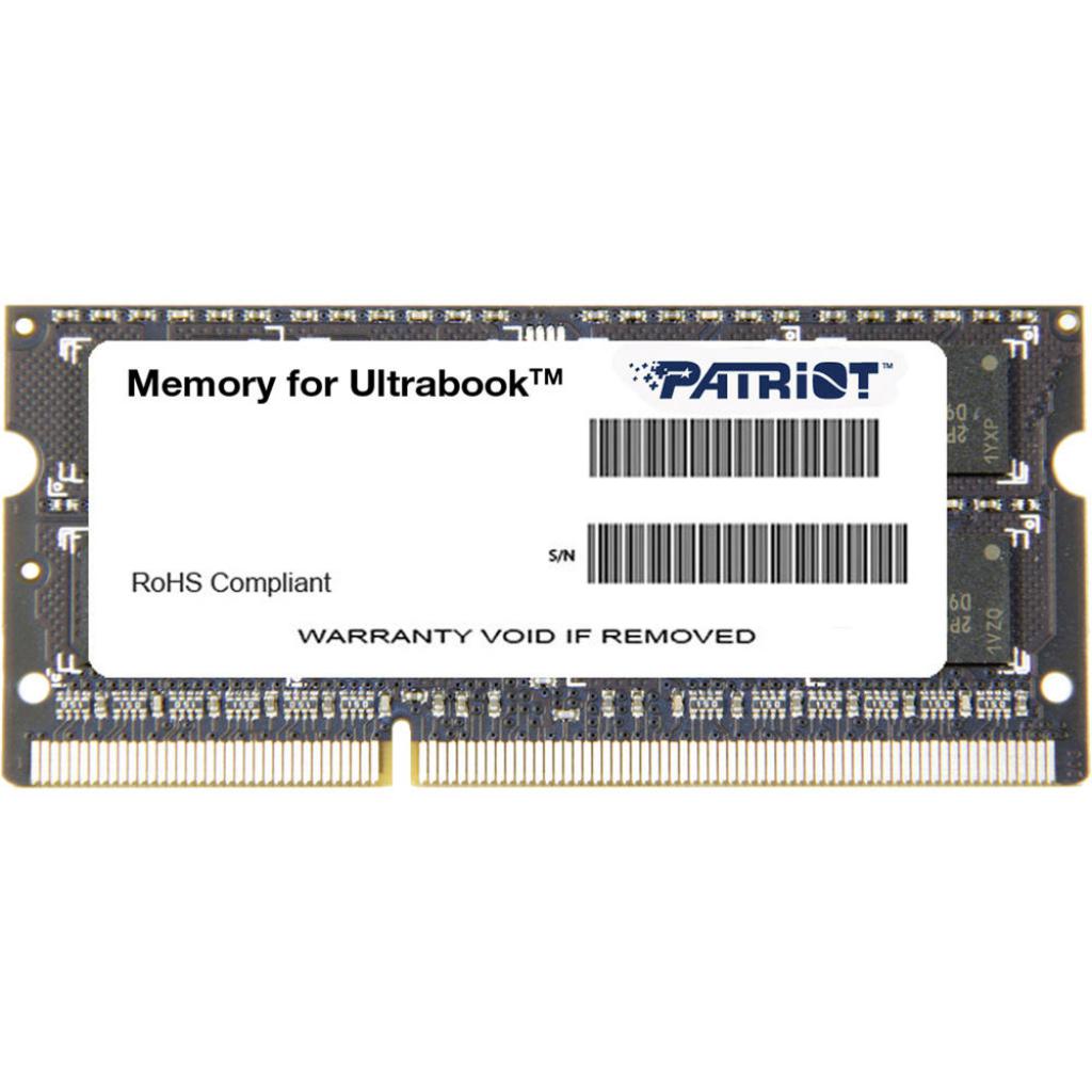 Оперативная память для ноутбука 4Gb Patriot Signature PSD34G1600L2S, SODIMM DDR III, PC-12800, 1600MHz, 1.35V