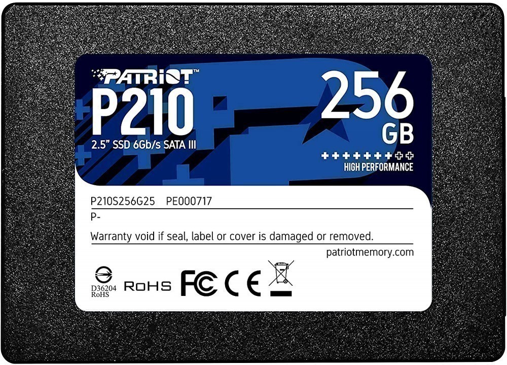 256Gb SSD Patriot P210 P210S256G25, 2.5", (500/400), SATA III