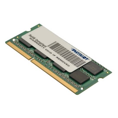 Оперативная память для ноутбука 4Gb Patriot Signature PSD34G1600L81S, SODIMM DDR III, PC-12800, 1600MHz, 1.35V