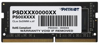 Оперативная память для ноутбука 4Gb Patriot Signature PSD44G266681S, SODIMM DDR IV, PC-21300, 2666MHz