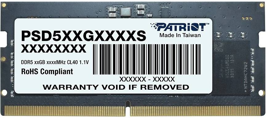 Оперативная память для ноутбука 16Gb Patriot Signature PSD516G520081S, DDR V, PC-41600, 5200MHz