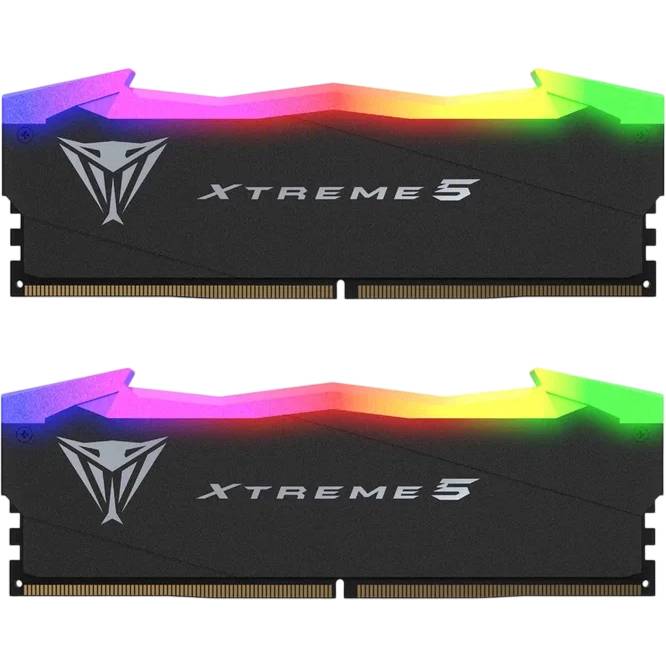 Оперативная память 32Gb Patriot Viper Xtreme 5 RGB PVXR532G64C32K, DDR V, PC-51200, 6400MHz, kit 2x16Gb
