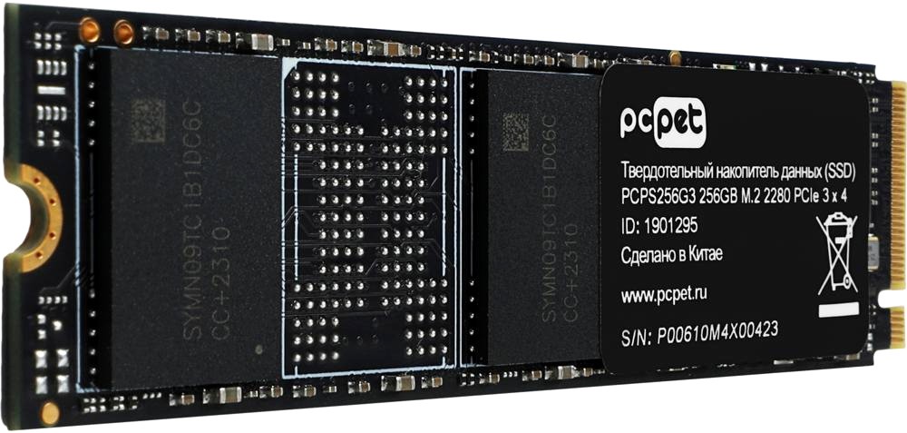 256Gb SSD PC Pet PCPS256G3 OEM, (1800/1000), NVMe M.2