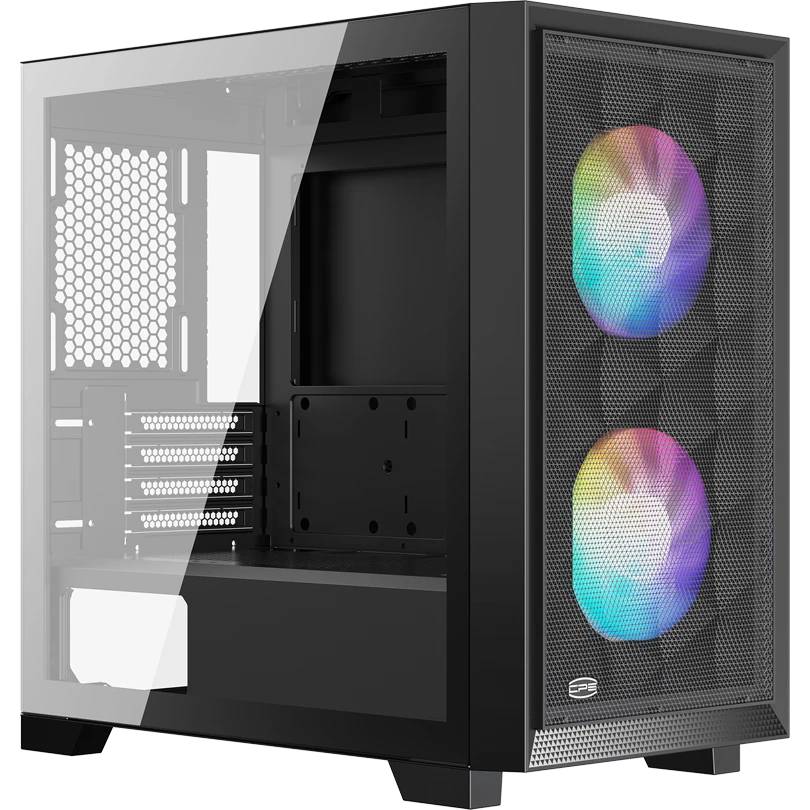 Корпус PcCooler C3D310 BK ARGB, без БП, mATX