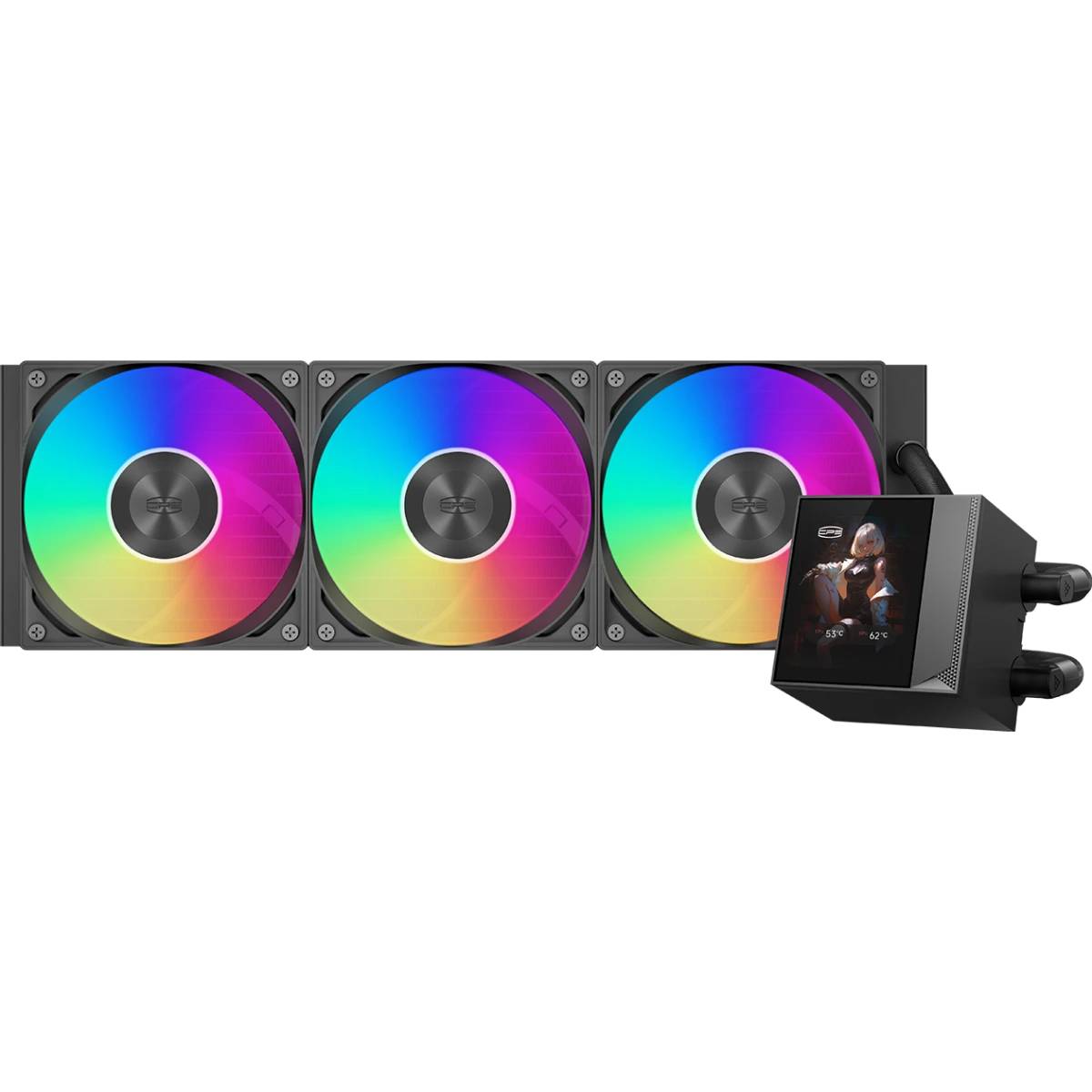 Жидкостное охлаждение PCCooler DC360 Pro Display ARGB Black (DC360PRO-BKAWXY-GL) (LGA1700 Ready)