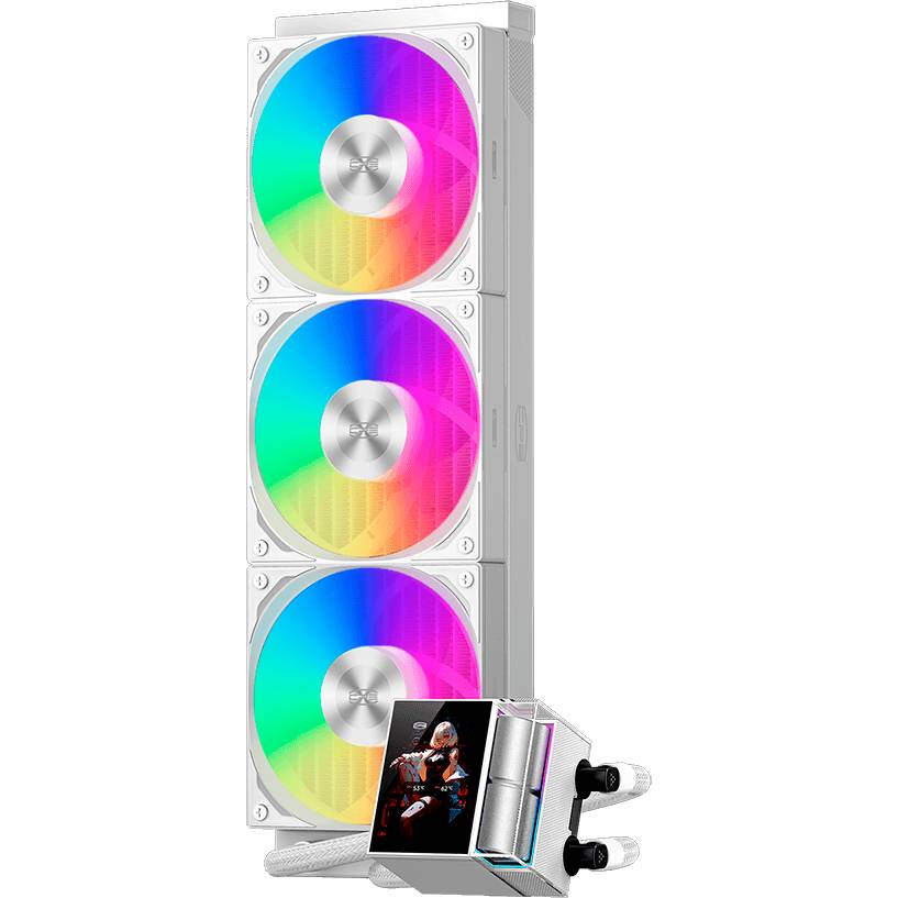 Жидкостное охлаждение PCCooler DS360 Display ARGB WH (LGA1700 Ready)