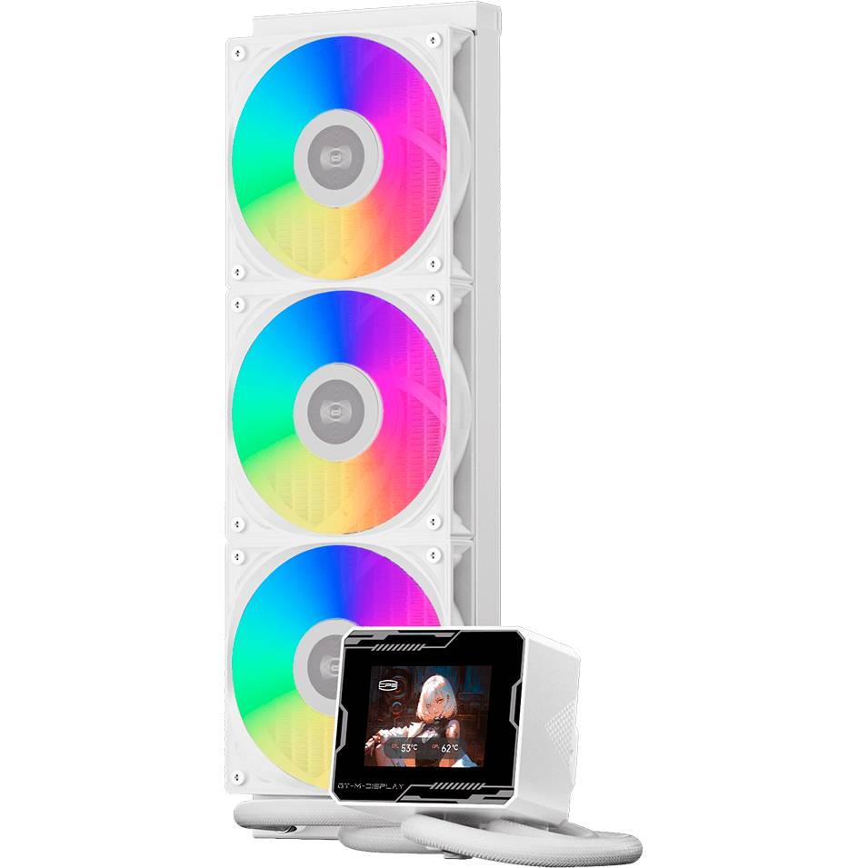 Жидкостное охлаждение PCCooler GT360M ARGB Display WH (LGA1700 Ready)