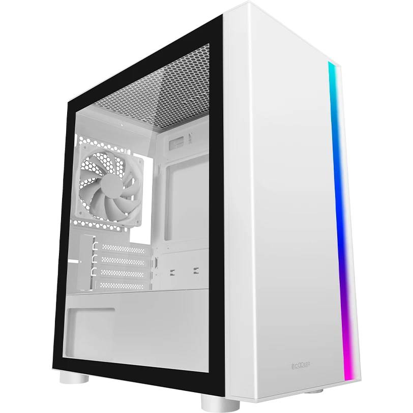 Корпус PcCooler LM300 ARGB WH, без БП, mATX