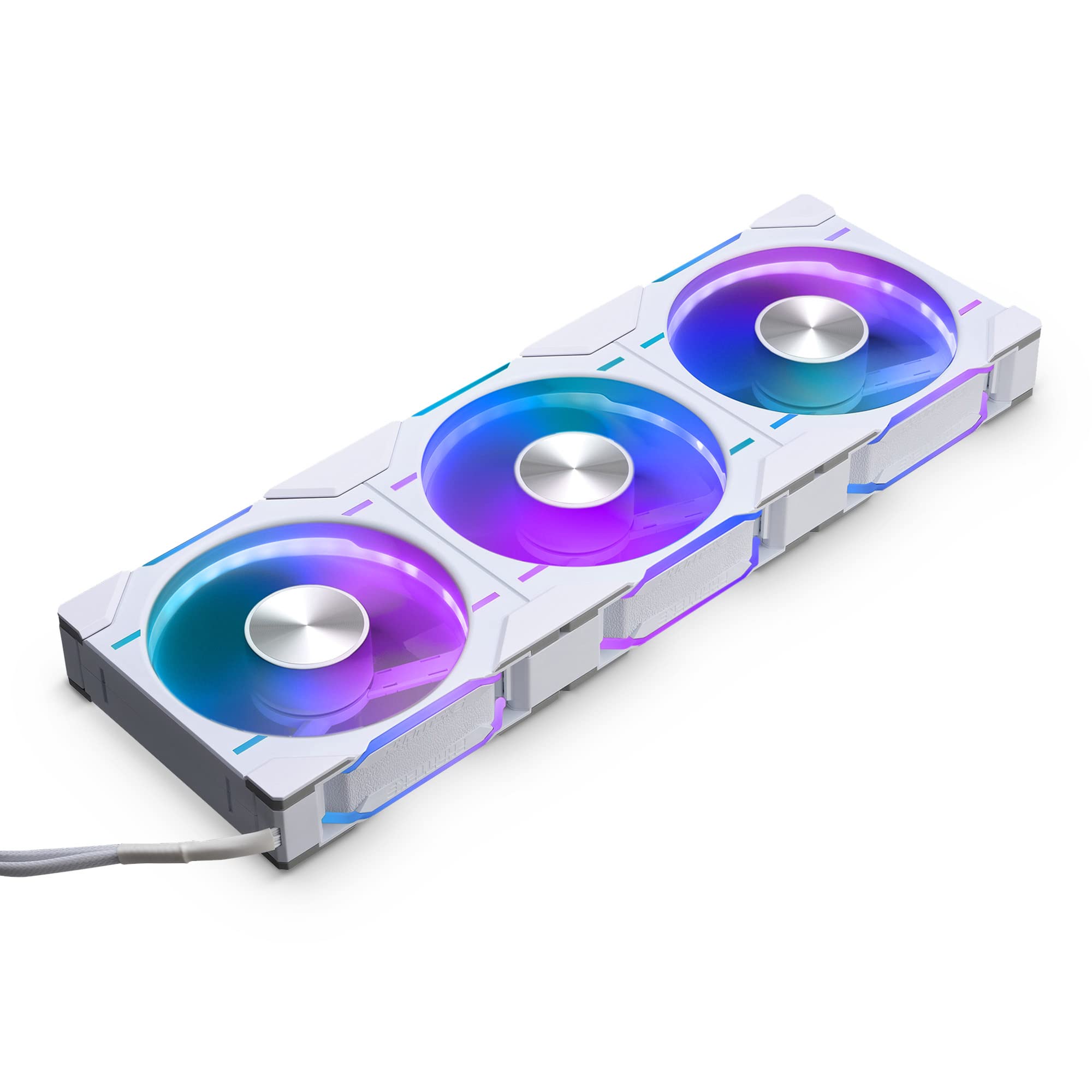 Вентилятор 12x12см Phanteks D30-140 DRGB Reversed White PH-F120D30R_DRGB_PWM_WT01_3P, 3шт.