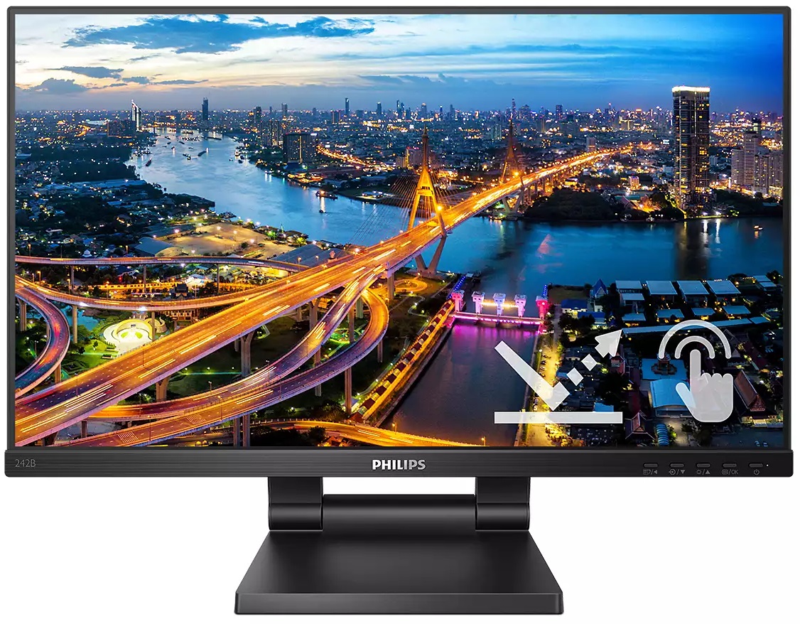 Монитор 23.8" Philips 242B1TC (00/01), 1920x1080, IPS, 75Hz, Speakers (VGA, HDMI, DP)