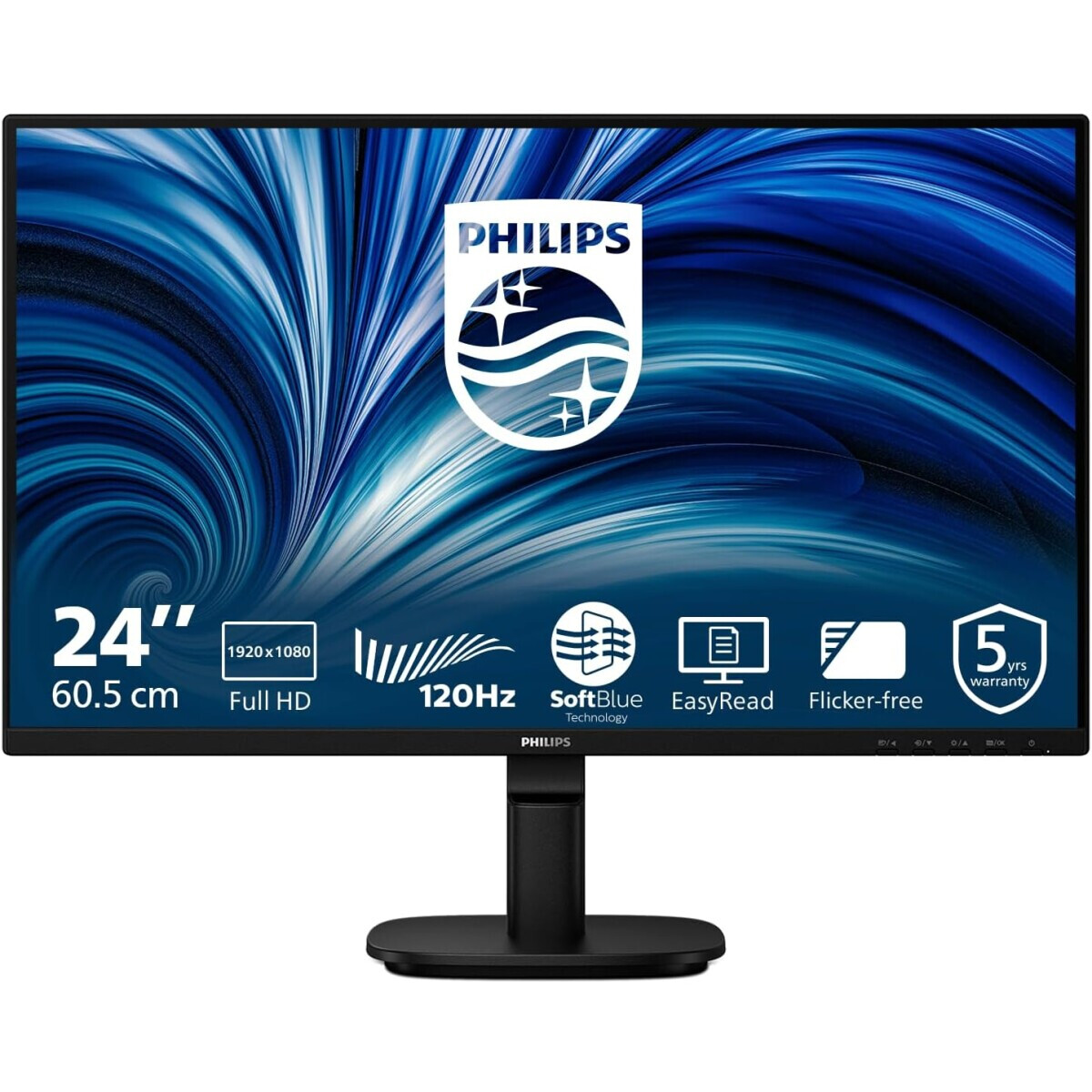 Монитор 23.8" Philips 24B2N2200, 1920x1080, IPS, 120Hz, (DP, HDMI, VGA)
