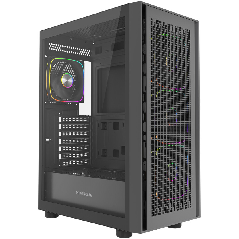 Корпус Powercase ByteFlow Black V2 (CBFB-A4-V2), без БП, ATX