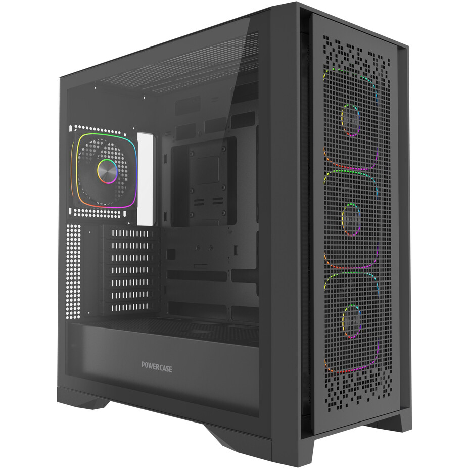 Корпус Powercase ByteFlow Pro ARGB Black (CH9GPB-A4), без БП, E-ATX