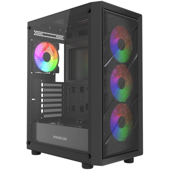 Корпус Powercase Mistral EA21 FRGB Black (CMAEA21-L4), без БП, ATX