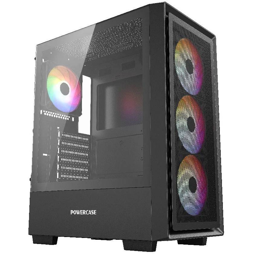 Корпус Powercase Mistral AY4B ARGB Black CMAYB-A4, без БП, ATX