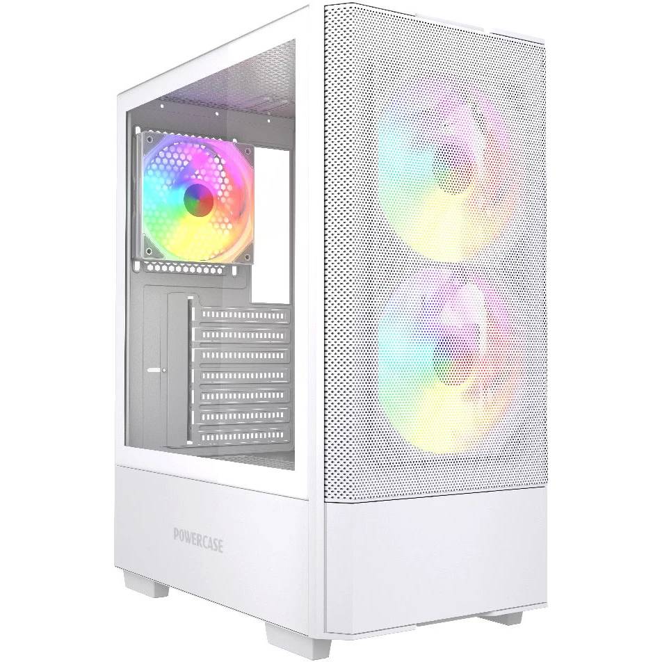 Корпус Powercase Mistral AY3W ARGB White CMAYW-A3, без БП, ATX