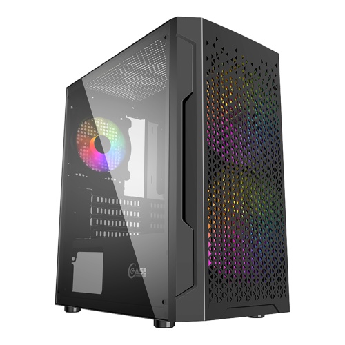 Корпус Powercase Mistral Micro Z3B Mesh LED Black CMIMZB-L3, без БП, mATX