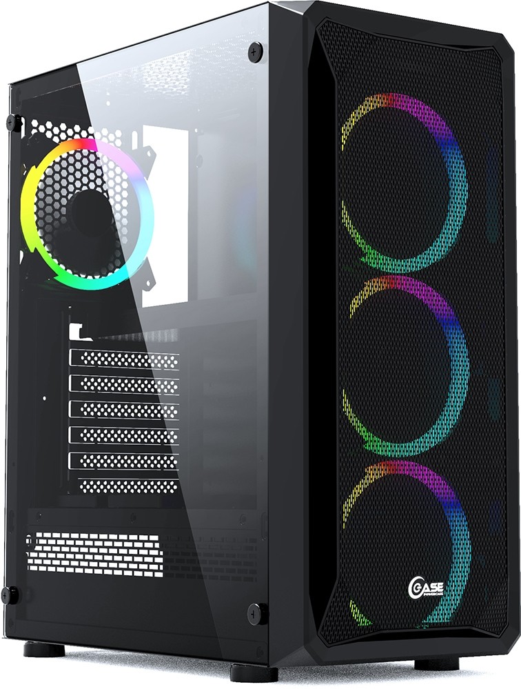 Корпус Powercase Mistral Z4 Mesh LED Black CMIZB-L4, без БП, ATX (повреждена  упаковка)