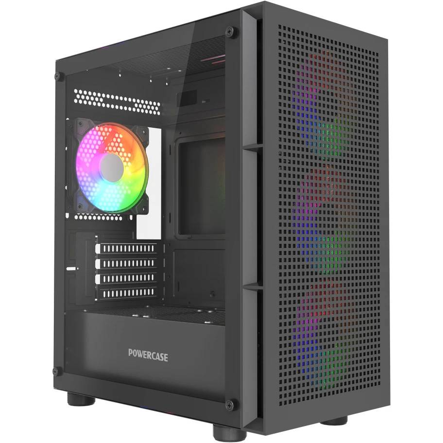 Корпус Powercase Mistral Micro EM17 Black CMMEM17B-A4, без БП, mATX