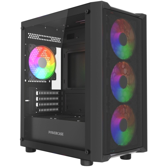 Корпус Powercase Mistral Micro EM19 Black CMMEM19B-A4, без БП, mATX