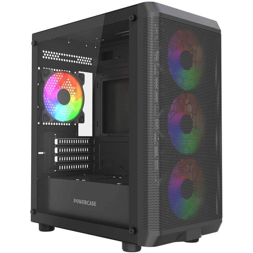 Корпус Powercase Mistral Micro EM22 Black CMMEM22B-L4, без БП, mATX