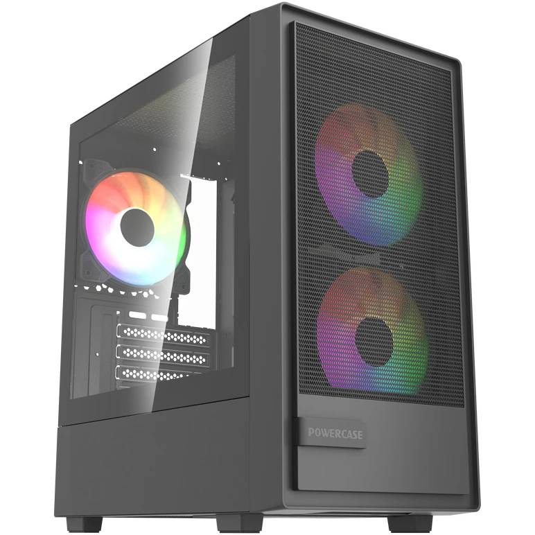 Корпус Powercase Mistral SM02 Black CMMSM02B-L3, без БП, mATX