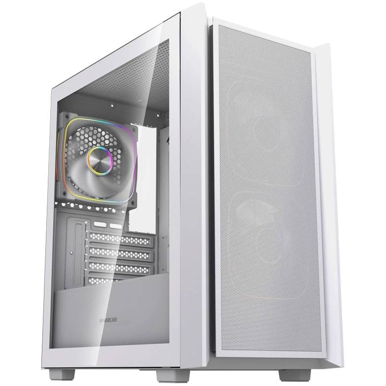 Корпус Powercase Mistral SM03 ARGB White CMMSM03W-A3, без БП, mATX