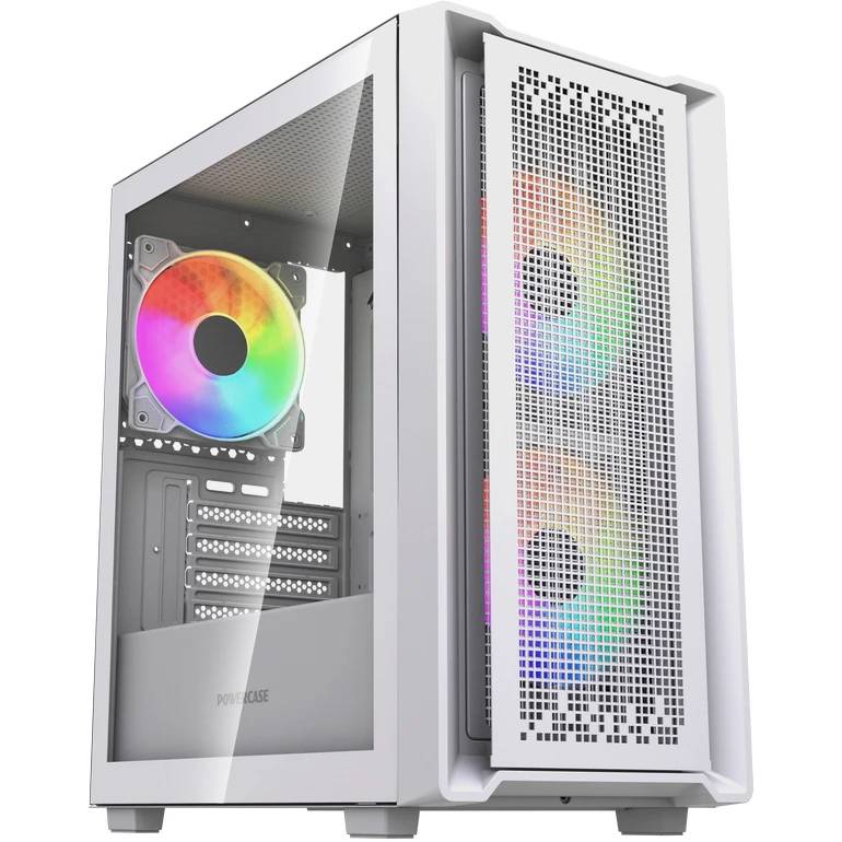 Корпус Powercase Mistral SM04 ARGB White CMMSM04W-A3, без БП, mATX