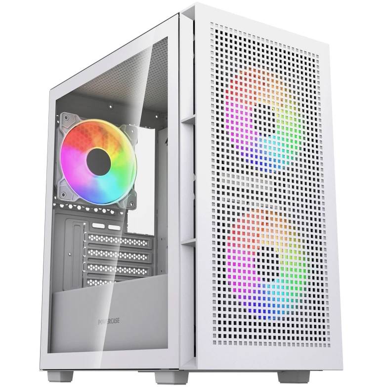 Корпус Powercase Mistral SM05 ARGB White CMMSM05W-A3, без БП, mATX