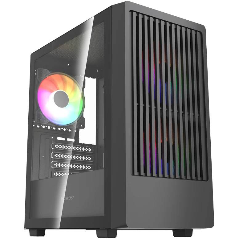 Корпус Powercase Mistral SM07 ARGB Black CMMSM07B-A3, без БП, mATX