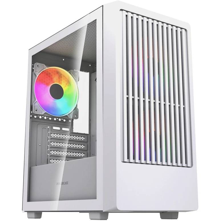 Корпус Powercase Mistral SM07 ARGB White CMMSM07W-A3, без БП, mATX