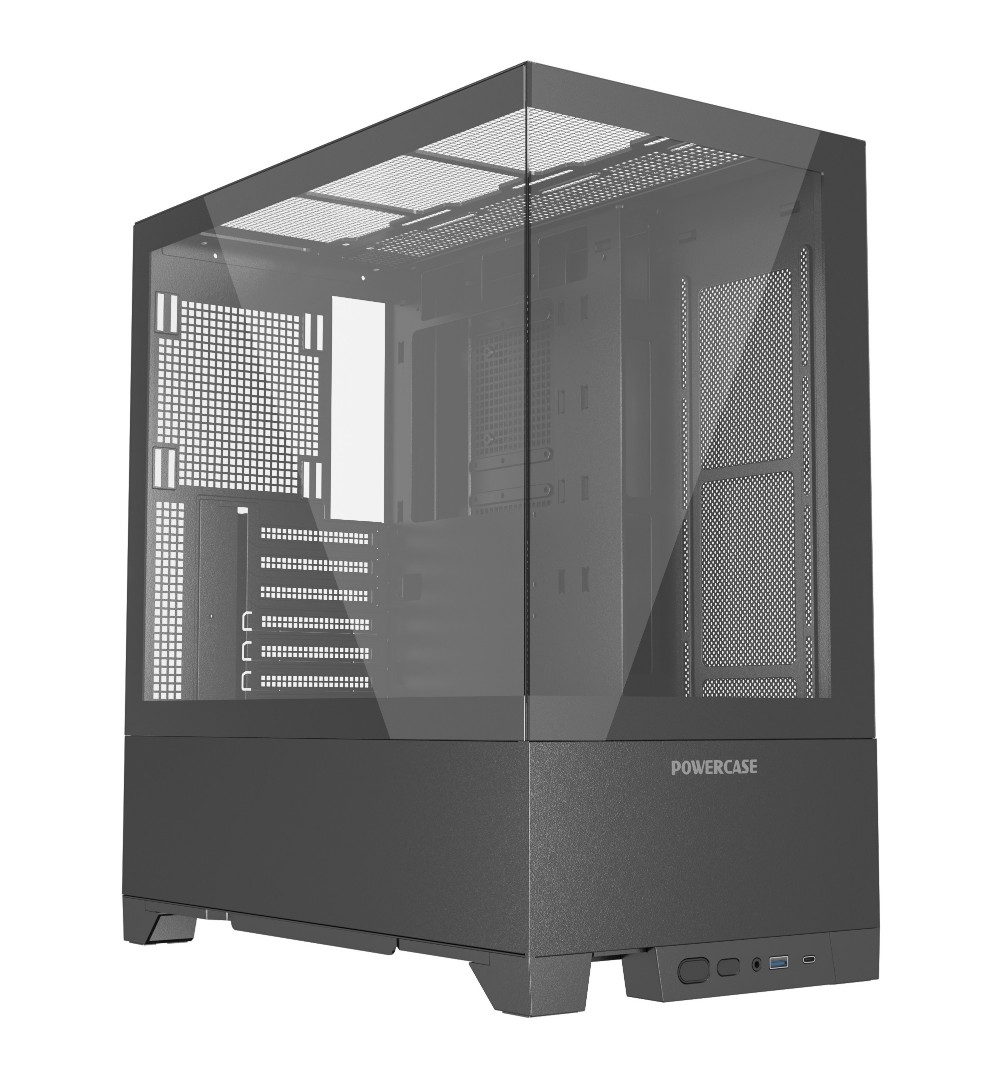 Корпус Powercase Vision Black V2 CVBAV2-L0, без БП, ATX