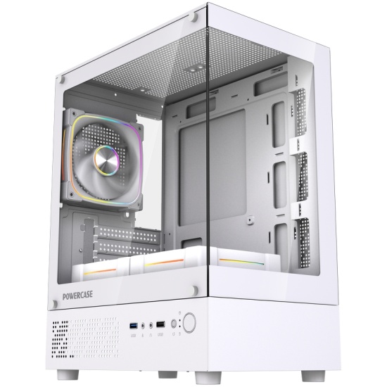 Корпус Powercase Vision Micro M1 ARGB White CVMM1W-A3, без БП, mATX