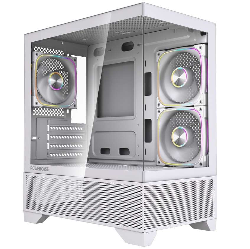 Корпус Powercase Vision Micro M4W White CVMM4FHW-A3, без БП, mATX