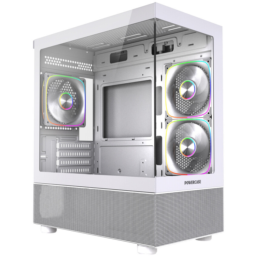 Корпус Powercase Vision Micro M2 ARGB White CVMWM2-A3, без БП, mATX