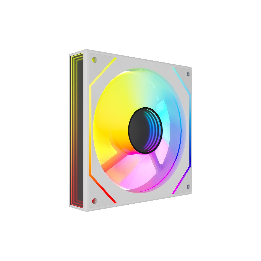 Вентилятор 12x12см Powercase M52-12W ARGB White