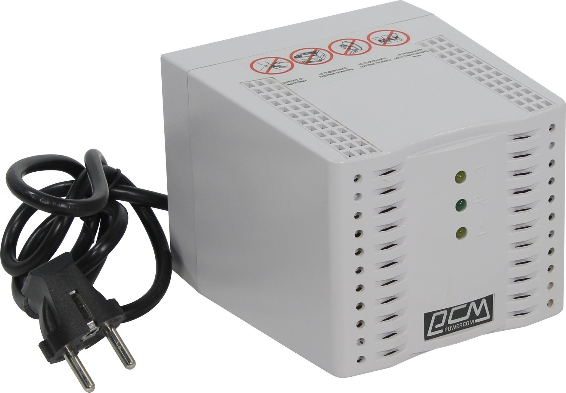 Стабилизатор PowerCom Tap-Change TCA-3000 белый, 3000VA (4xSchuko)