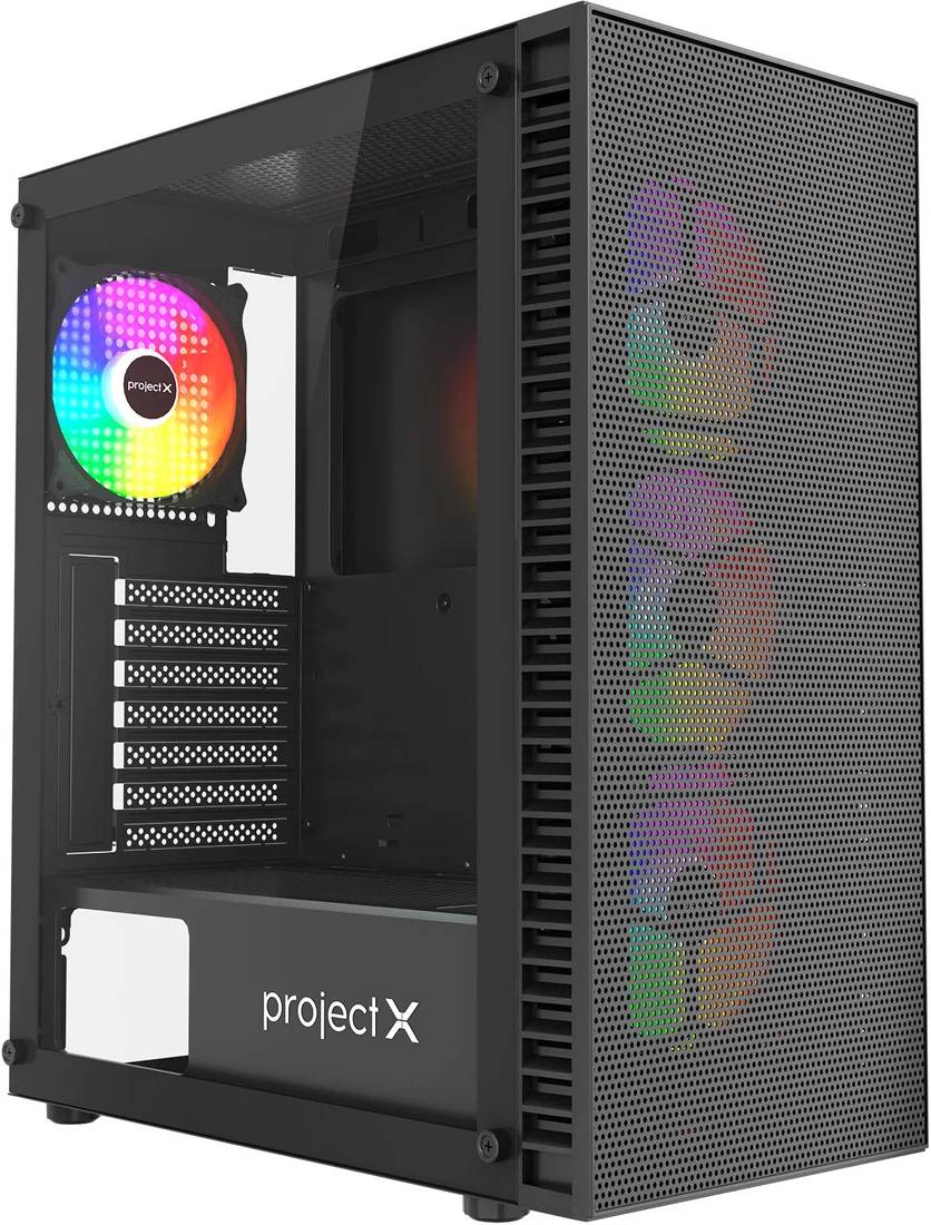 Корпус Project X Ghost Black, без БП, ATX