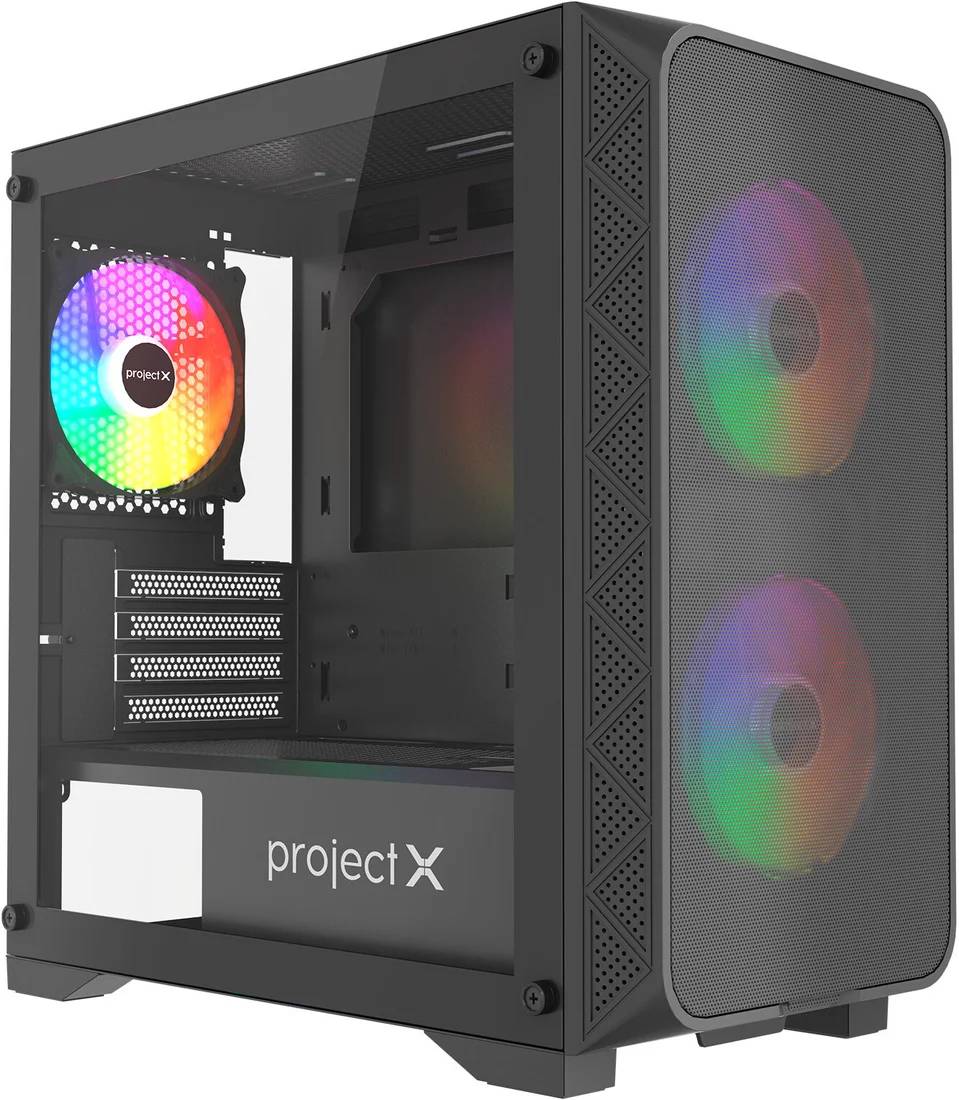 Корпус Project X Rhino Black, без БП, mATX