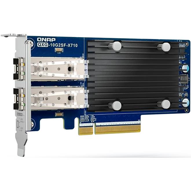 Сетевая карта QNAP QXG-10G2SF-X710, 2xSFP+ 10GBps, PCI-Ex8