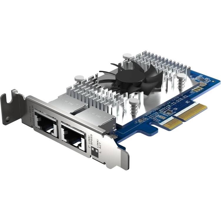 Сетевая карта QNAP QXG-10G2T-X710, 2xLAN 10GBps, PCI-Ex4