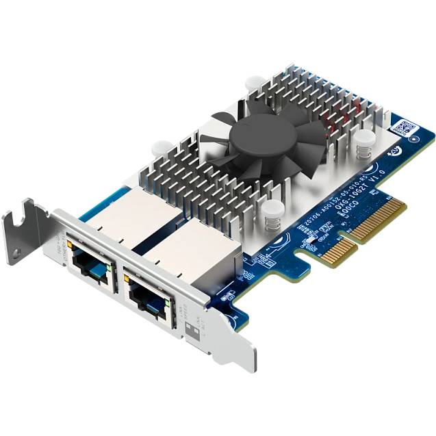 Сетевая карта QNAP QXG-10G2T, 2xLAN 10GBps, PCI-Ex4
