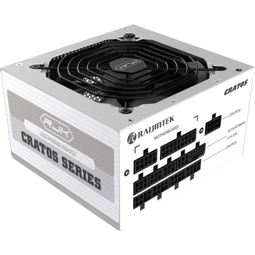 Блок питания 850Вт, Raijintek CRATOS 850 White (0R30B00008), 80 Plus Gold, APFC, ATX
