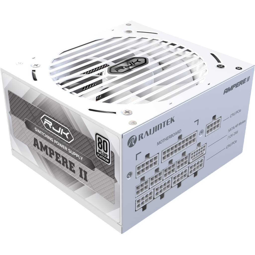 Блок питания 1000Вт, Raijintek AMPERE II 1000 White (0R30B00042), 80 Plus Platinum, APFC, ATX