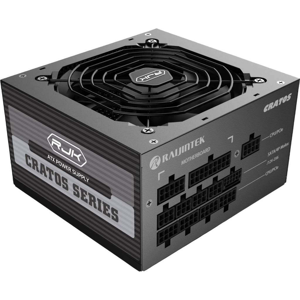 Блок питания 1000Вт, Raijintek CRATOS 1000 (0R30B00005), 80 Plus Gold, APFC, ATX