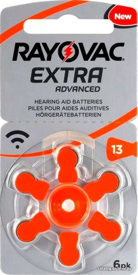 Батарейка PR48, Rayovac Extra 13 BL6 блистер 6шт