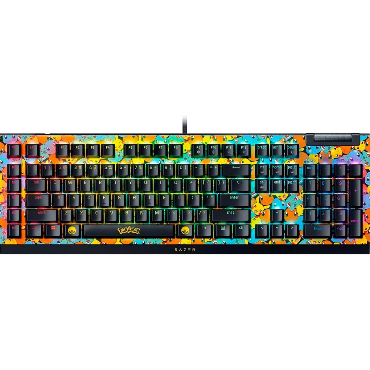 Клавиатура Razer BlackWidow V4 X (Green Switch) Pokemon Kanto Starters Edition (RZ03-04704200-R3M1)
