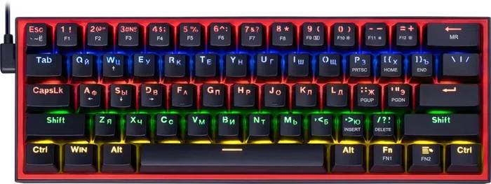 Клавиатура Redragon Fizz черный/красный 72595