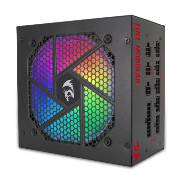 Блок питания 750Вт, Redragon RGPS-750W RGB, 80 Plus Gold, APFC, ATX (71846)